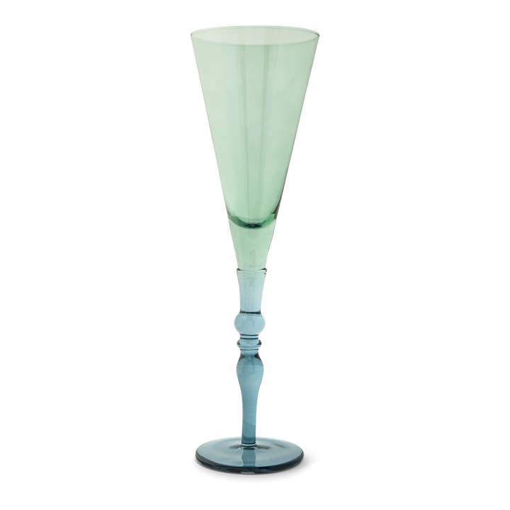 10oz Vienna Flute - Green and Blue for wholesale by Core Home