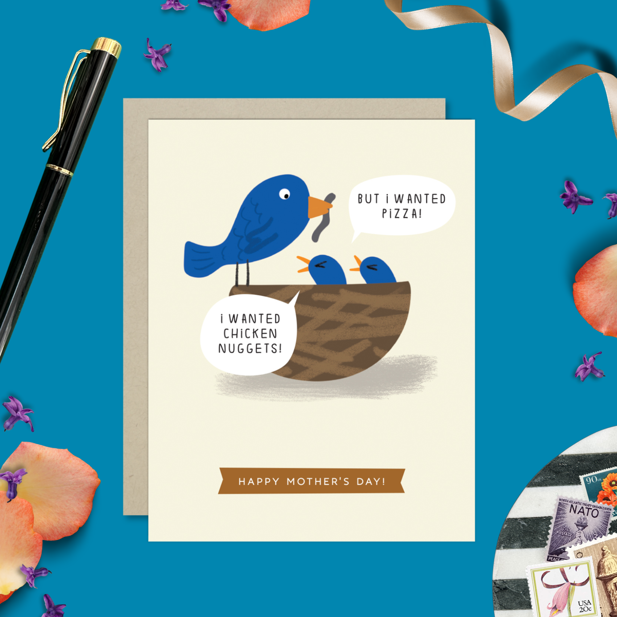 Barone and Co. - Wholesale Mother's Day Card - Mom Bird Dinner Card5