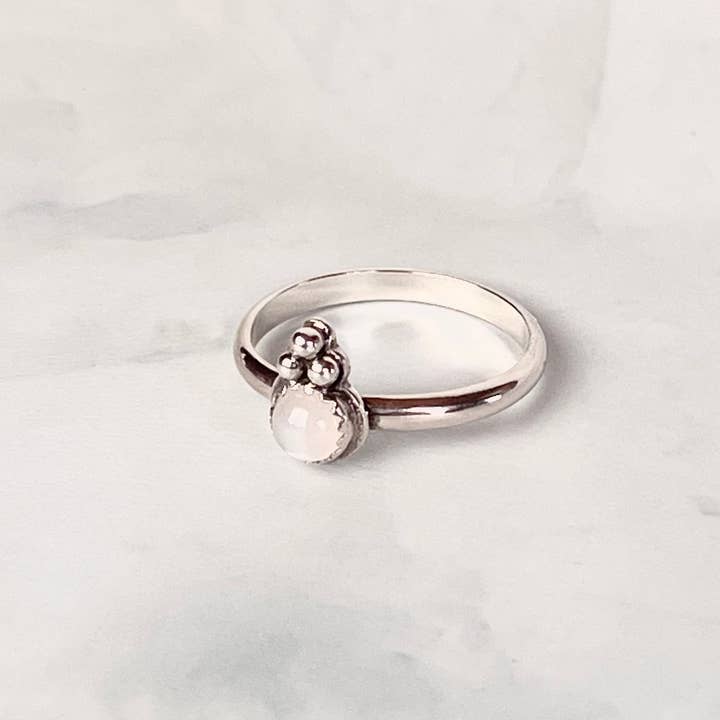 405: Dainty Moonstone Sterling Silver Ring 925 for wholesale by Moxie Maine