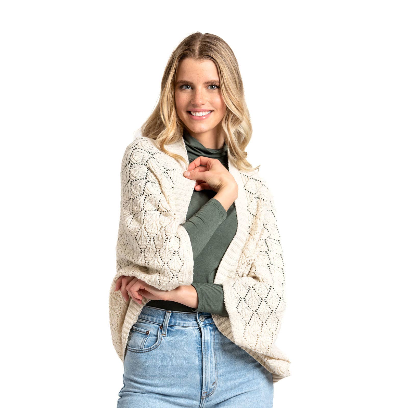 DM Merchandising - Wholesale Wrap - Women's - Britt's Knits Willow Convertible Shrug Open Stock3