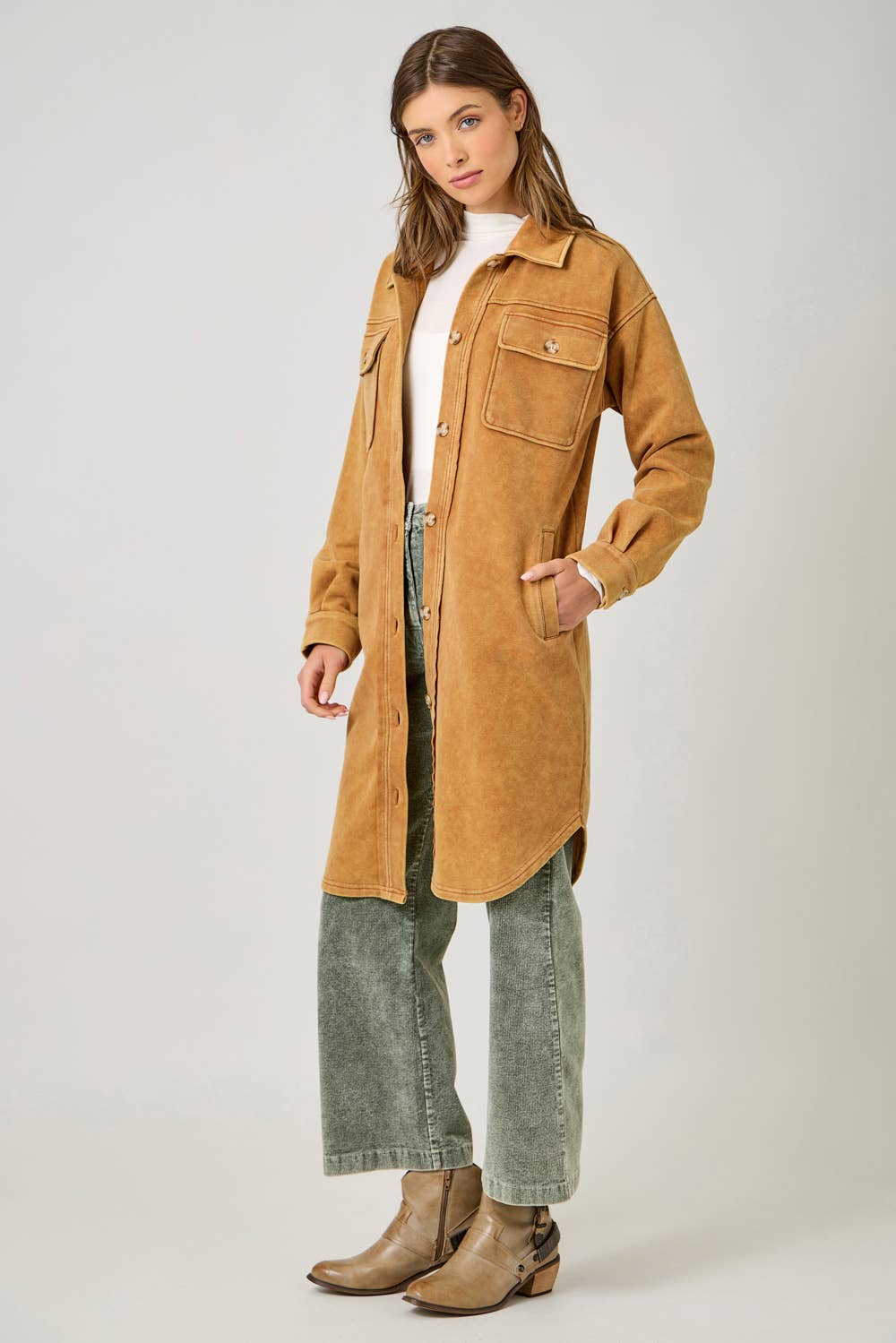 Mystree - Vendita all'ingrosso Giacca - Donna - 61231 Giacca Lunga in Spugna Lavata29