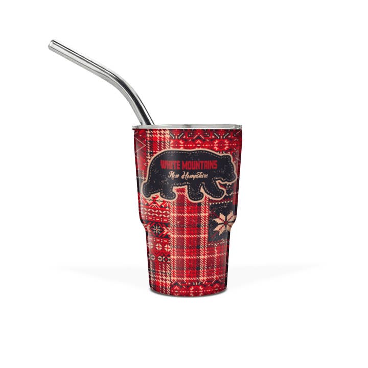 Seasons Spirit - Wholesale Insulated mug/tumbler - Name Drop Christmas Patterns - Mini 3 oz Tumbler with Straw6