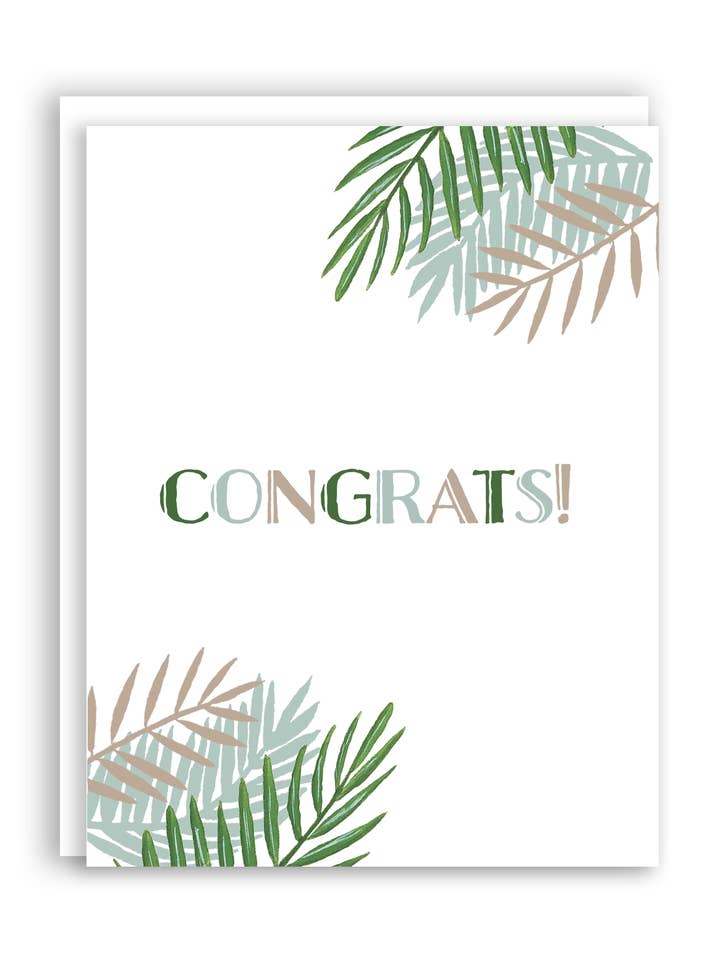 Congrats Greeting Card for wholesale by Purpose Under Palms