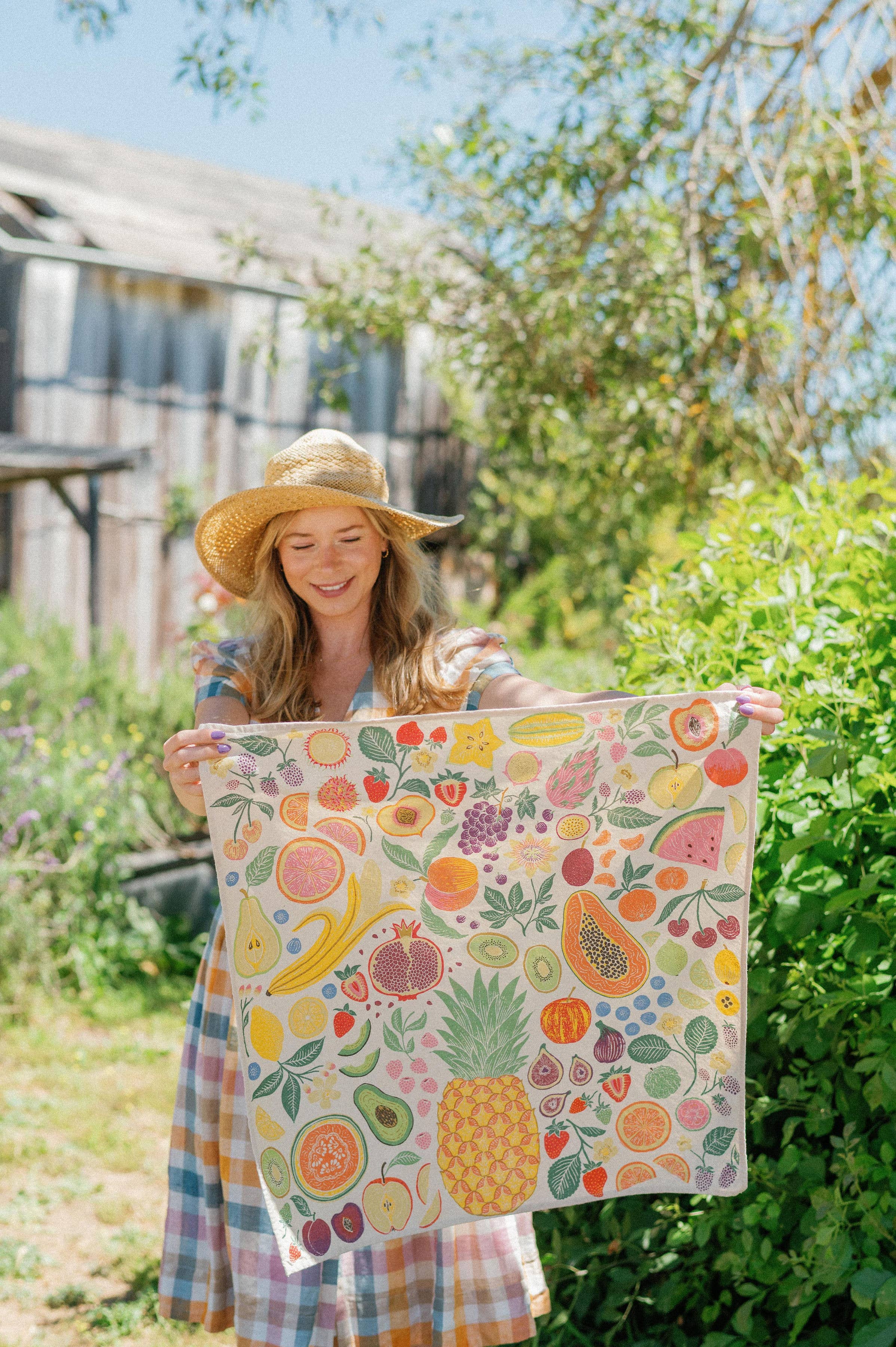Lili Arnold - Wholesale Tea Towel - Organic Cotton Tea Towel - Fruit Basket12