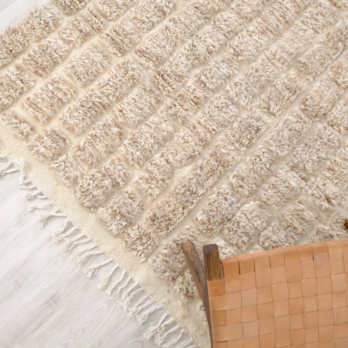 Moroccan Woven Treasures – wholesale Area rug – Beige Moroccan Rug, Beige Shag rug, Berber rug,9x12 area rug9