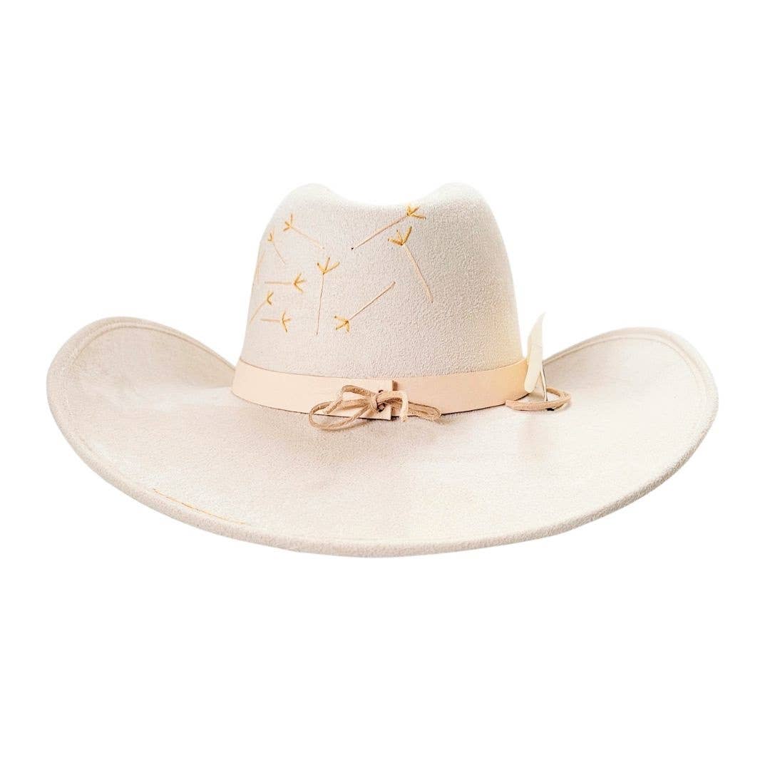 Beige Pax Cowboy Crown Hat -Beige for wholesale on Faire3