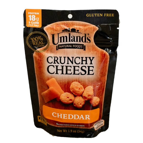 Umland's Crunchy Cheese - 1.9 oz Resealable Bag for wholesale by Umland's Crunchy Cheese