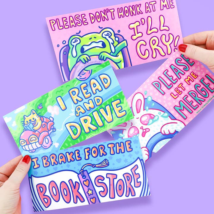 Turtle's Soup - Wholesale Sticker - I Read And Drive Funny Book Gift Vinyl Bumper Car Sticker