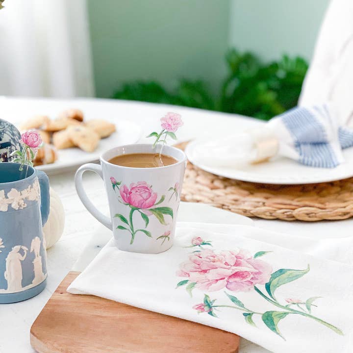 Simply Jessica Marie - Wholesale Drink Stirrer - Peonies Watercolor Acrylic Stir Sticks3