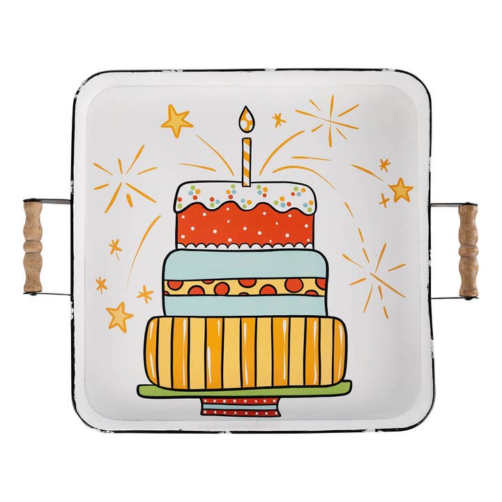 Celebrate Everything Enamel Tray for wholesale by Glory Haus