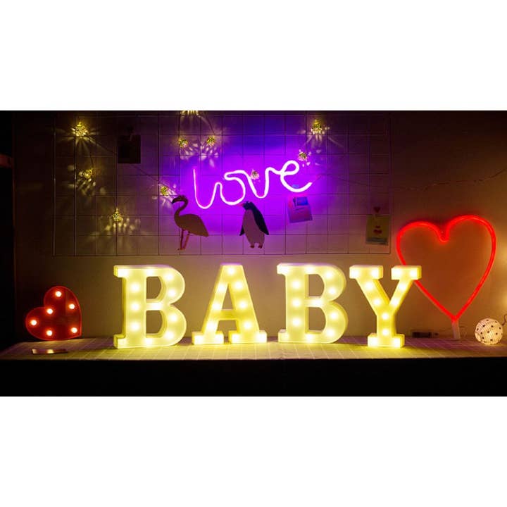 Glow Neon - Wholesale Neon Sign - Letter LED Lights, Wedding Happy Birthday Party Decor24