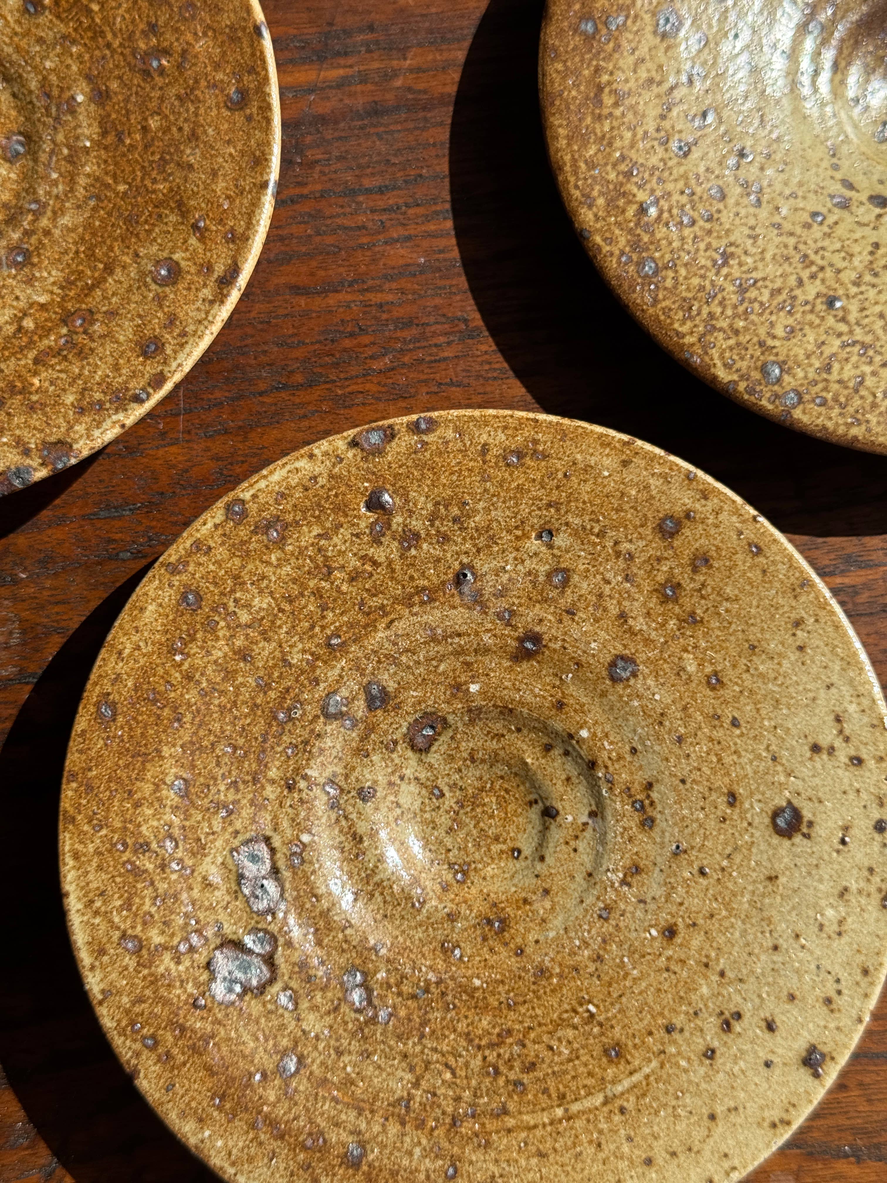 brown Small stoneware tea set with teapot, cups, sugar bowl for wholesale on Faire13