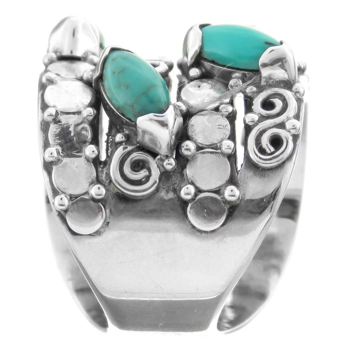 FifiRose - Vendita all'ingrosso Anelli cocktail/statement - Anello impilabile in filigrana d'argento marquise turchese 925, 3/4"3