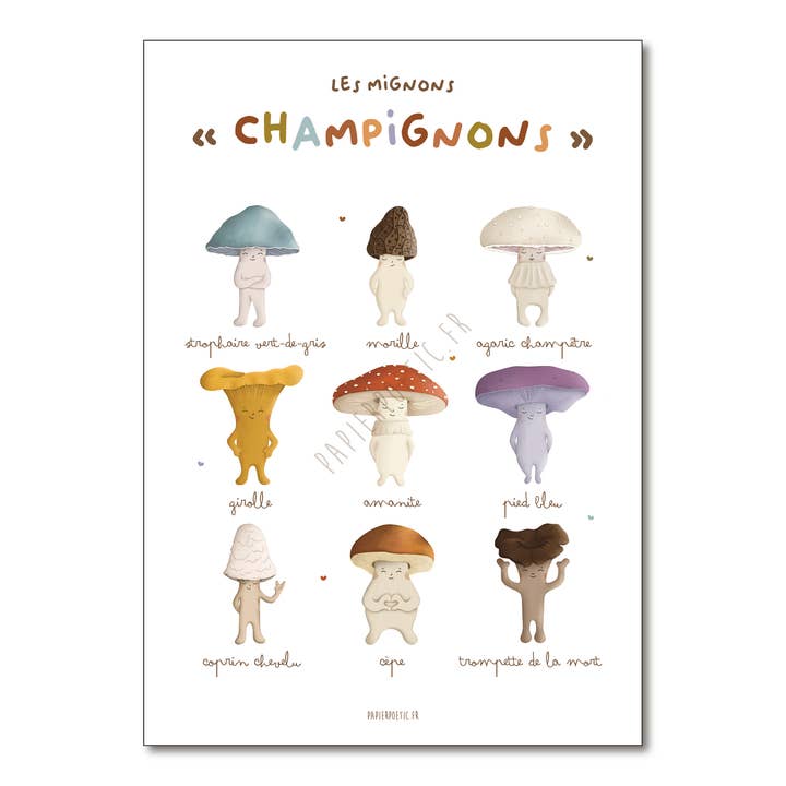 Pedagogisk affisch "De söta svamparna" för wholesale av Papier Poetic