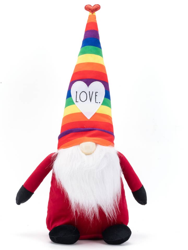 Rae Dunn "Kärlek" Valentinsgnom med regnbågshatt för wholesale av DesignStyles Home