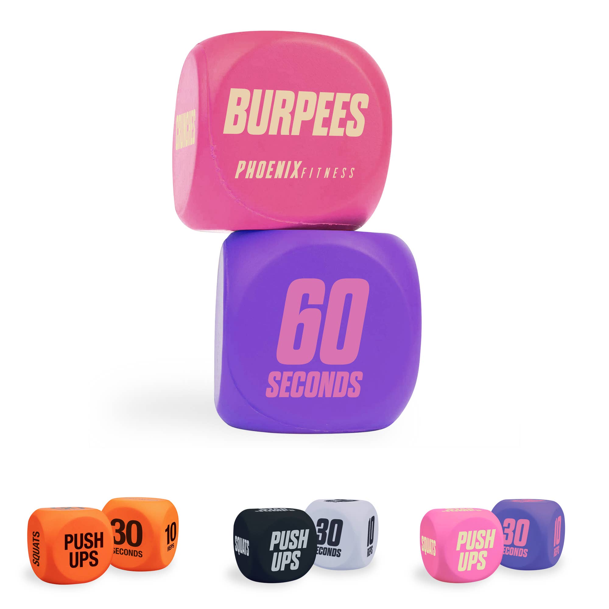 Phoenix Fitness - Wholesale Fitness Equipment - Fitness Routine Exercise Dice - Pink5