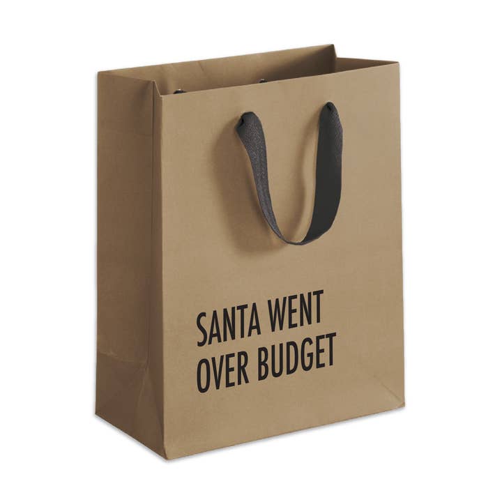 Santa Budget - Christmas Gift Bag for wholesale by Pretty Alright Goods