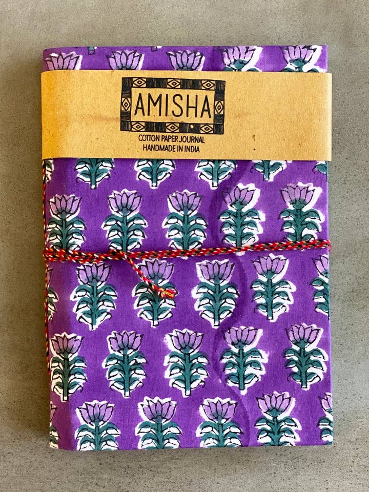 Quaderno Medio in Carta Fatta a Mano | Viola per la vendita all'ingrosso da parte di Amisha
