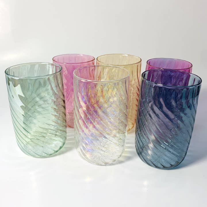Dandarah - Vente Verre/tasse - Verre soufflé sans pied - Irisé