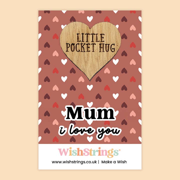 Mamma Jag Älskar Dig - Ek Fickkram Token | J272 för wholesale av WishStrings