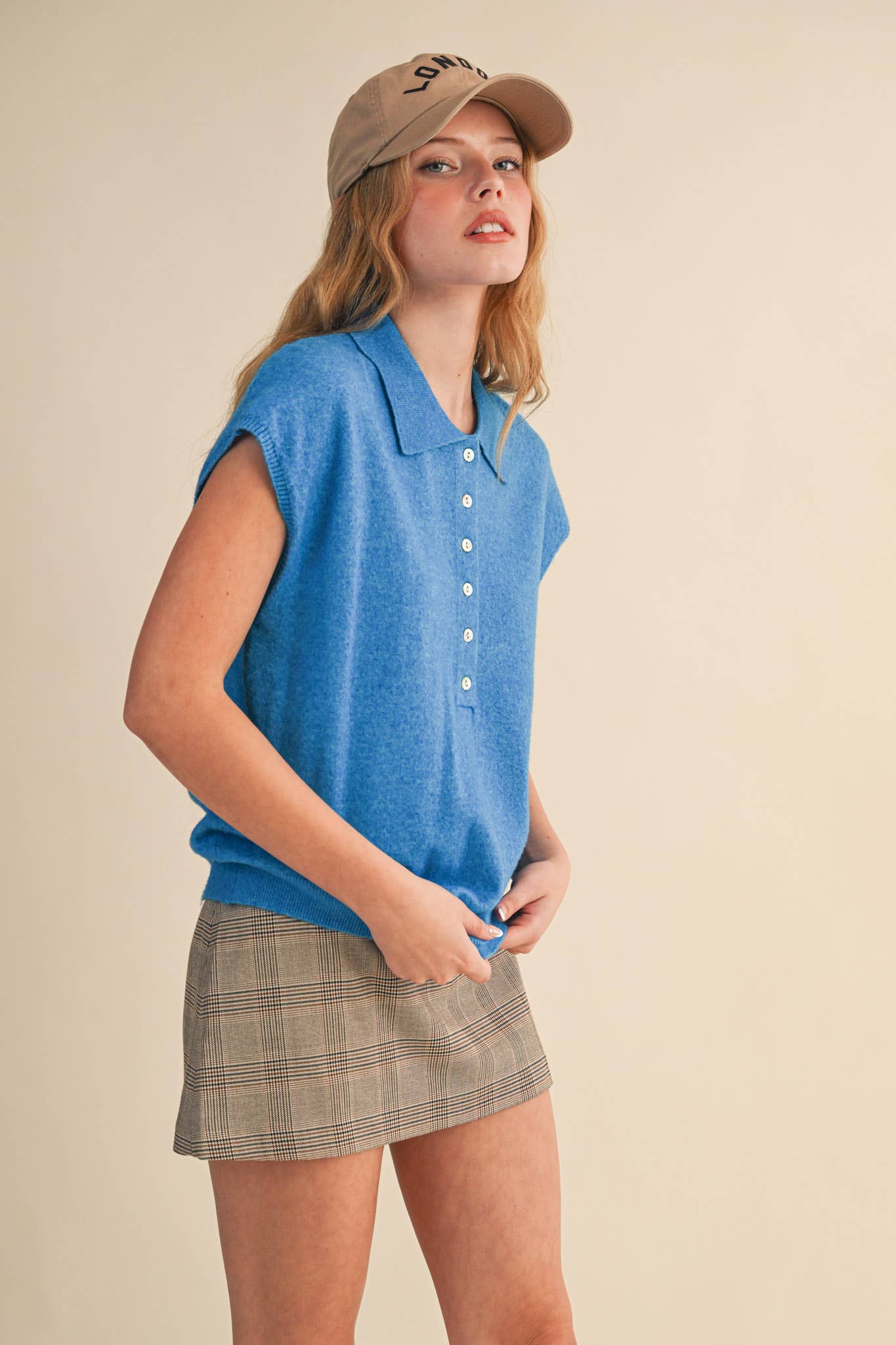 &MERCI – wholesale Tröjväst – Dam – ÄRMLÖS TRÖJA MED KRAGE MSW1123119