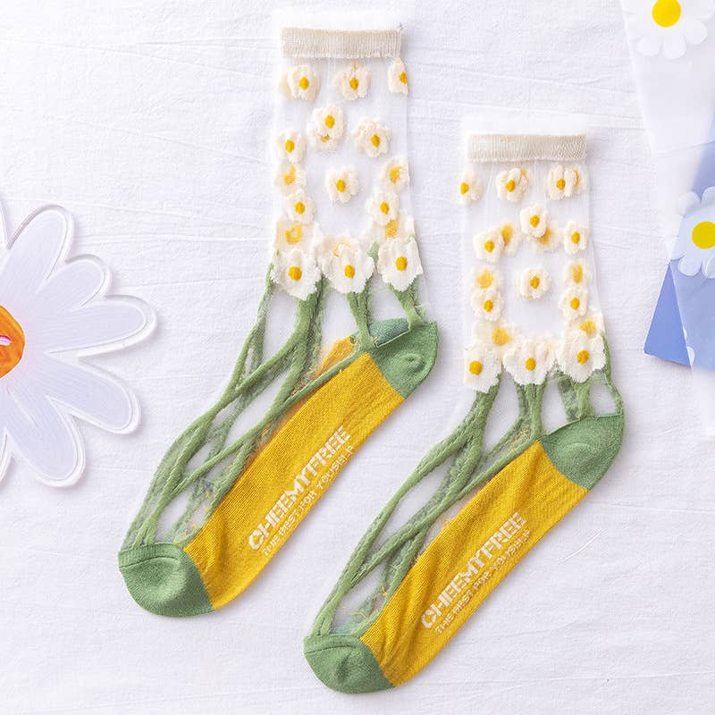 Tourtiwi - Wholesale Socks - Women's - Lace mesh breathable thin glass silk socks crystal socks2