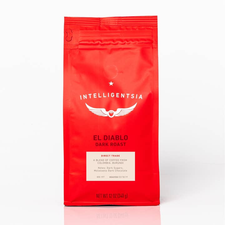 Intelligentsia Coffee - Wholesale Coffee Beans - El Diablo Dark Roast Coffee, 12oz