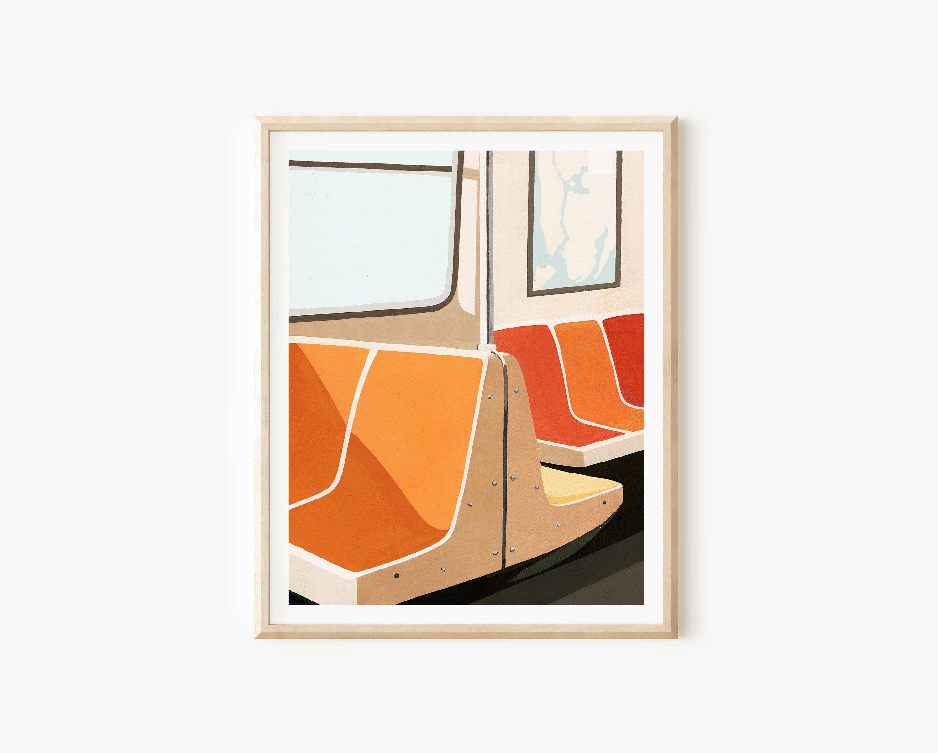 Jen Wang Studios - Wholesale Art Print - NYC Subway Seats Art Print