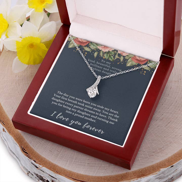 Lavender Roses – Engroshandel Halskæde med vedhæng – Gaver til datter fra mor til fødselsdag, bryllupsdag3