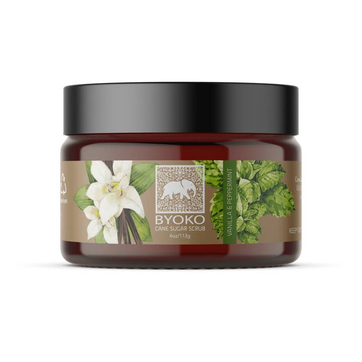 BYOKO - Wholesale Body Scrub/Exfoliant - BYOKO Vanilla Peppermint Body Cane Sugar Scrub