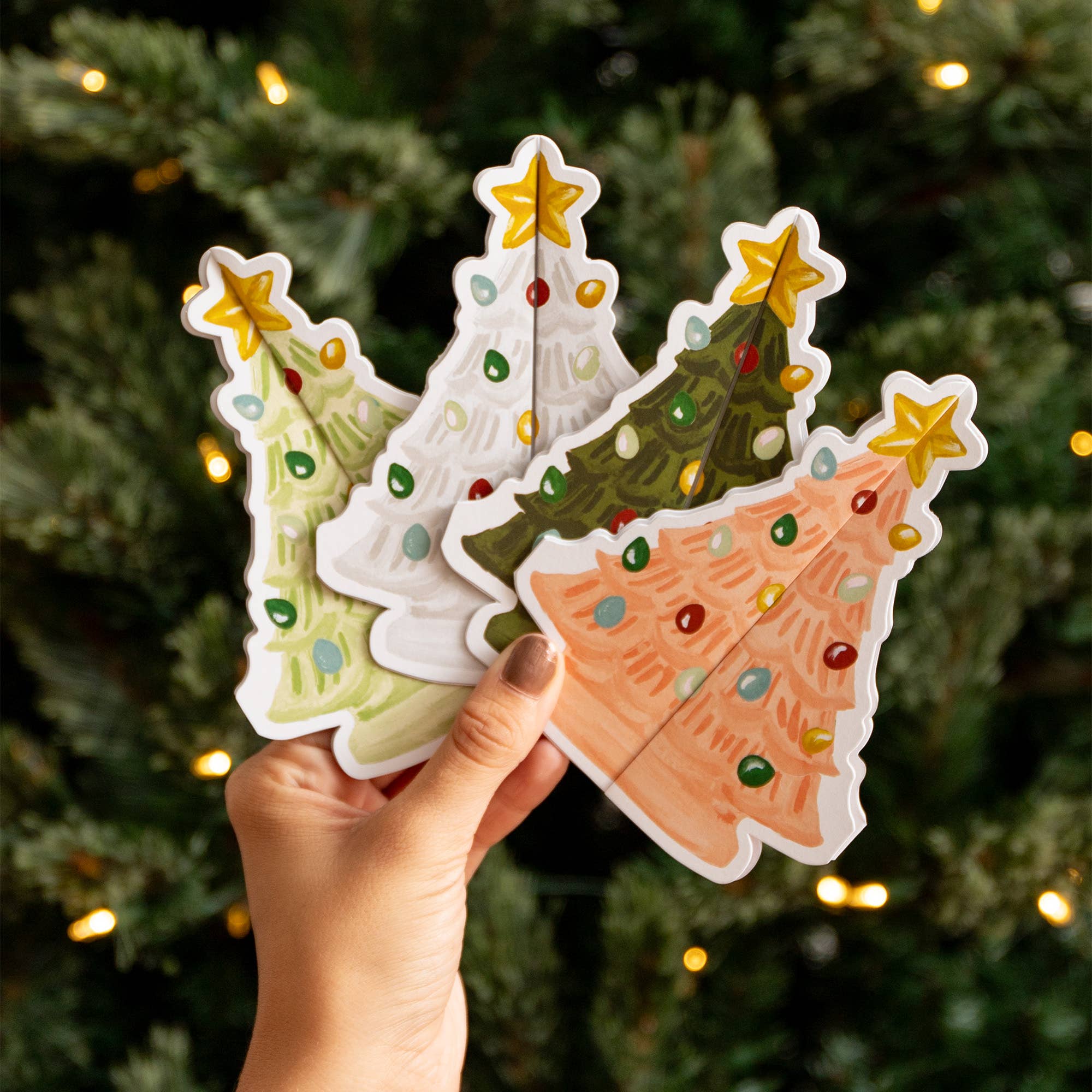 1canoe2 | One Canoe Two Paper Co. - Wholesale Christmas Card - Vintage Christmas Tree Accordion Greeting Card Box Set1