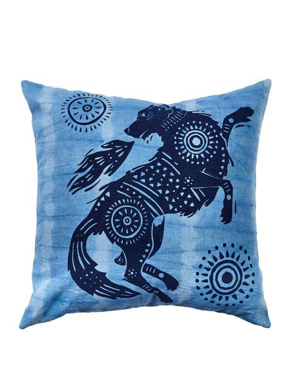 Tiedye Geisttier Zierkissen für den Großhandel von Lakhays Collection Inc.