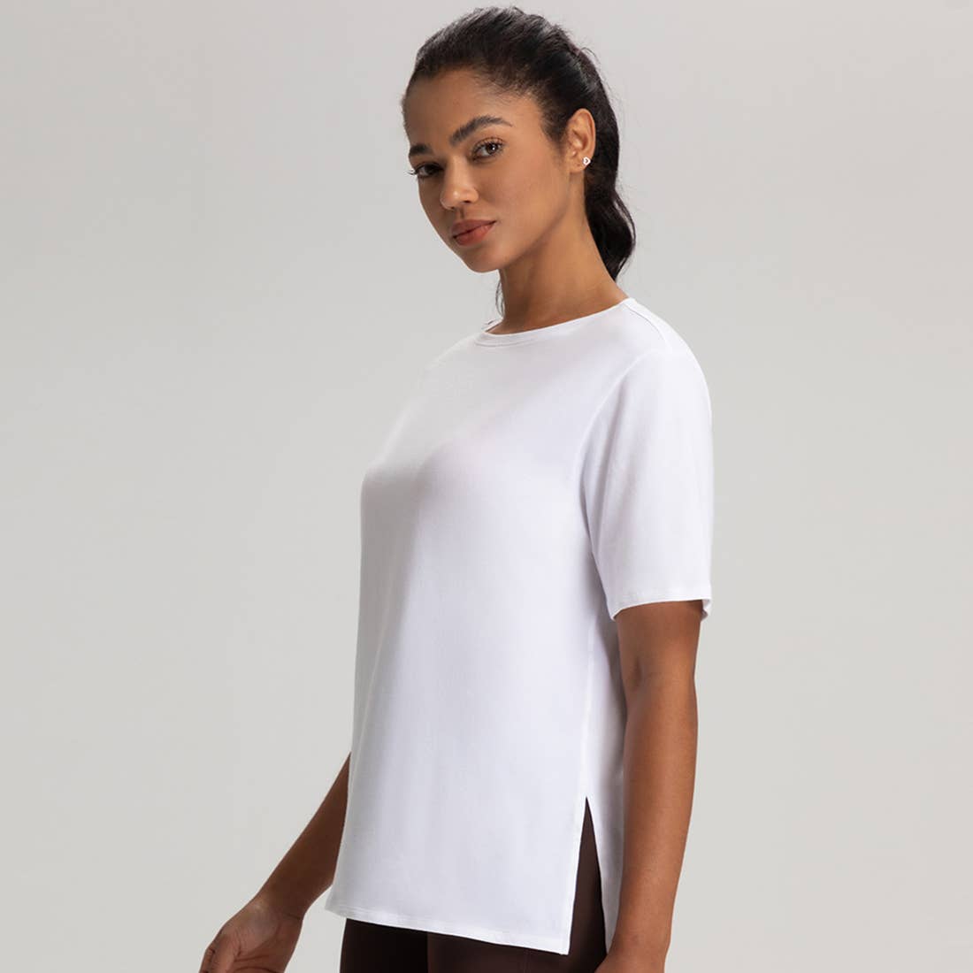 Sodalemon – wholesale Athletic top – Women′s – Women Loose Quick-Dry Breathable Round-Neck Yoga T-Shirt10