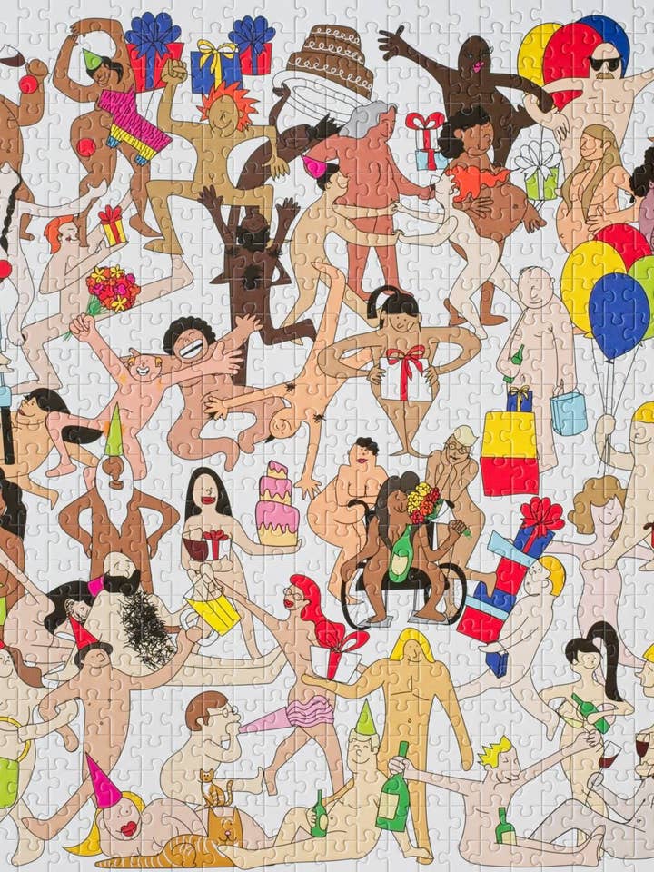 Birthday Suits by Songa Kim-1000 Piece Jigsaw Puzzle for wholesale by Oakland Puzzle Company