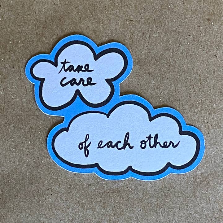 Take Care Clouds sticker for wholesale by AnneArchy