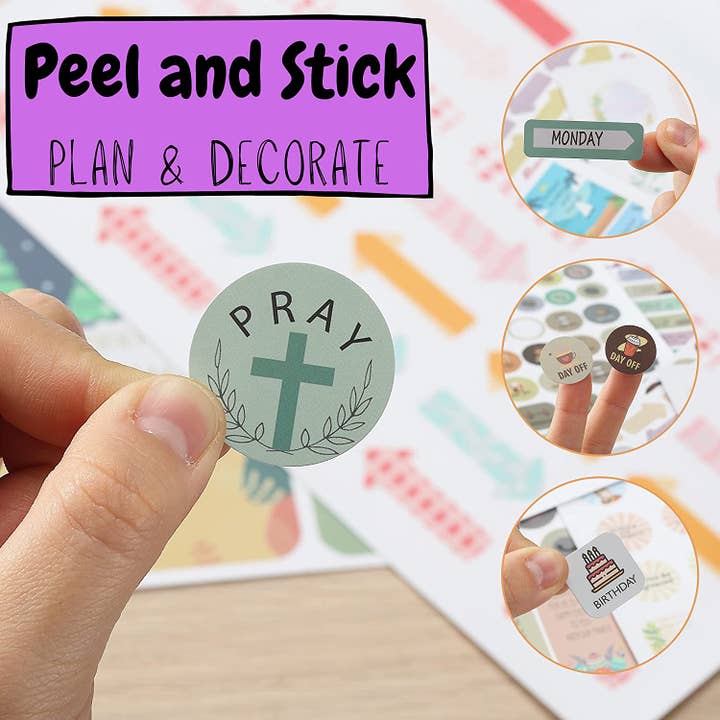 Mr. Pen - Wholesale Sticker - Mr. Pen- Christian Journaling Stickers, 31 Sheets, 1034 pcs