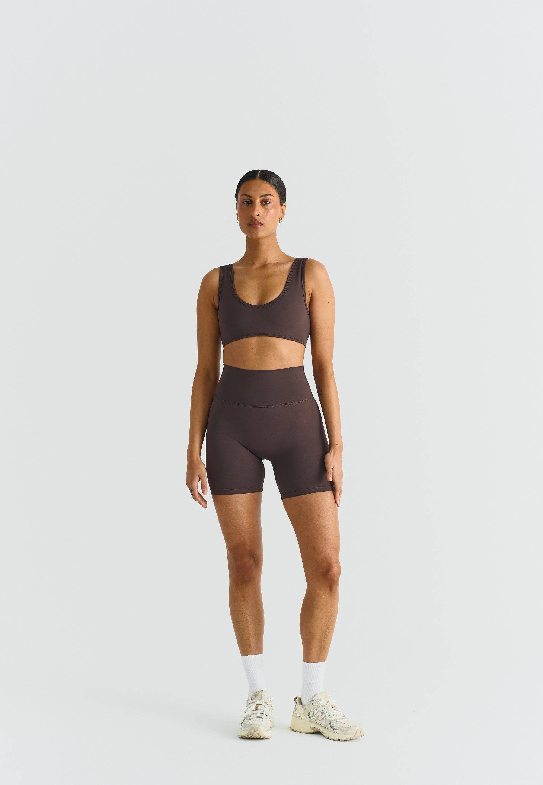 Sisterly Tribe - Wholesale Athletic Shorts - Women's - Softsculpt Shorts - Espresso1