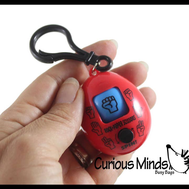 Curious Minds Toys - Wholesale Fidget Toy - Kids - 1 Rock, Paper, Scissors, Fidget Toy with Keyring Clip