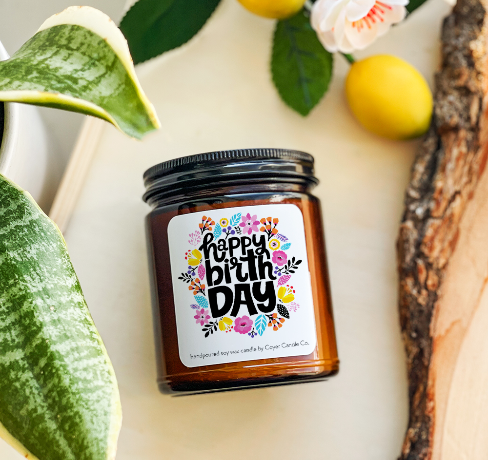Coyer Candle Co. - Wholesale Jar/Filled Candle - Happy Birthday | 9 oz Candles10