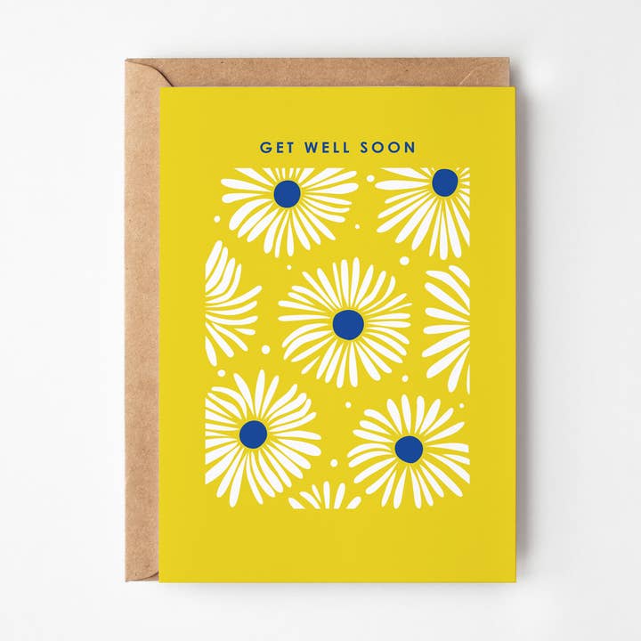 Daisy Get Well Greetings Card (A6) for wholesale by Happy Street