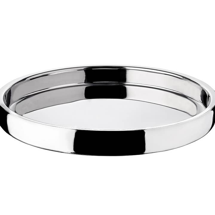 Tray Serving Tray Richmond, Round, Stainless Steel for wholesale by EDZARD