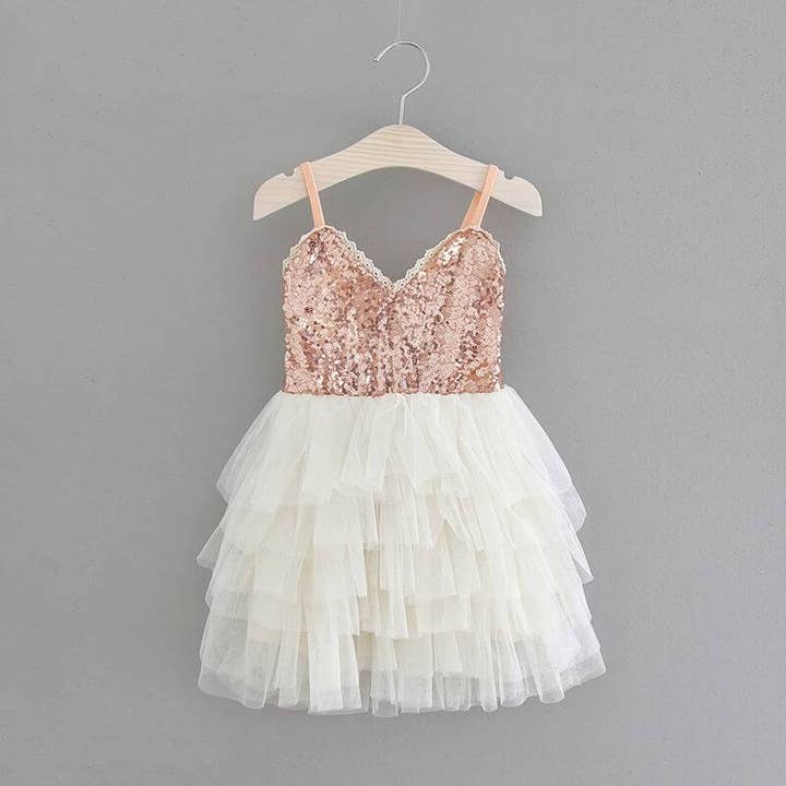 Nicolette's Couture - Vendita all'ingrosso Vestito - Bambini - Il Vestito GiGi - Oro Rosa1