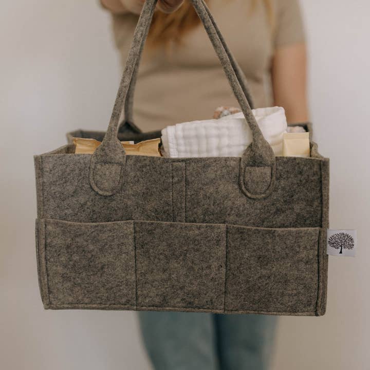 Parker Baby Co. - Wholesale Diaper Caddy - Baby - Diaper Caddy in Peppercorn
