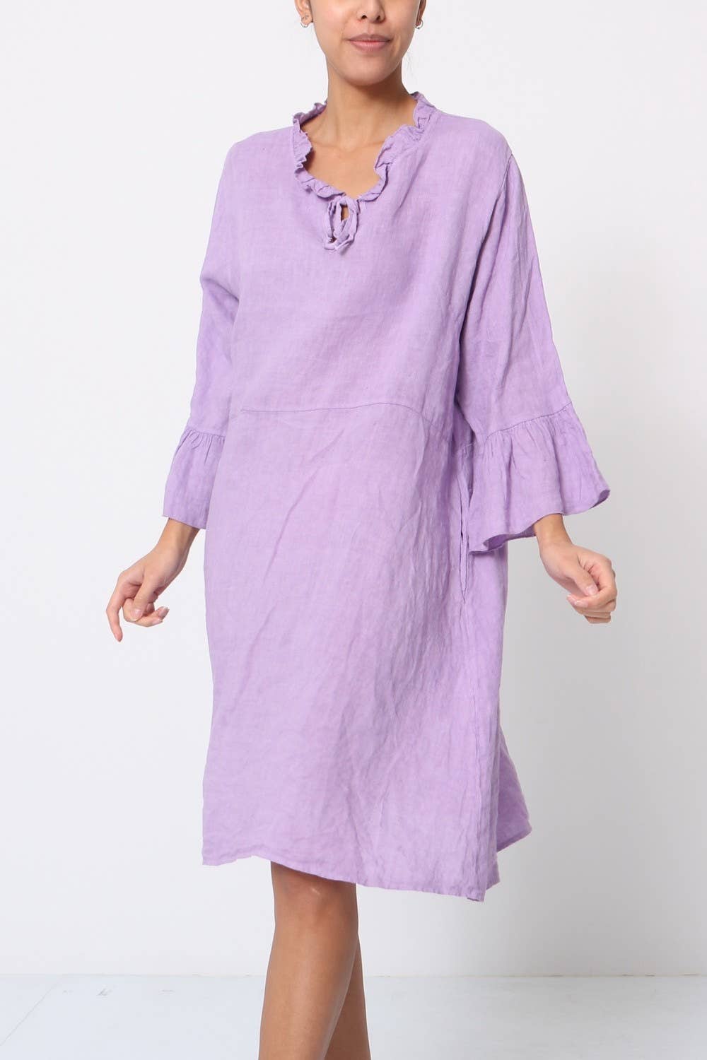 LÉA & LUC - Wholesale Dress - Women's - Short dress in 100% linen REF.134424