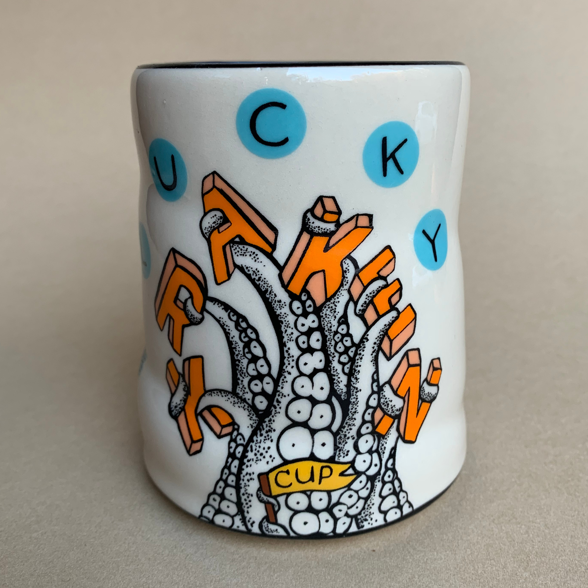 The Bowl Maker - Wholesale Coffee Mug - Lucky Kraken Cup - XLarge Ceramic Mug5