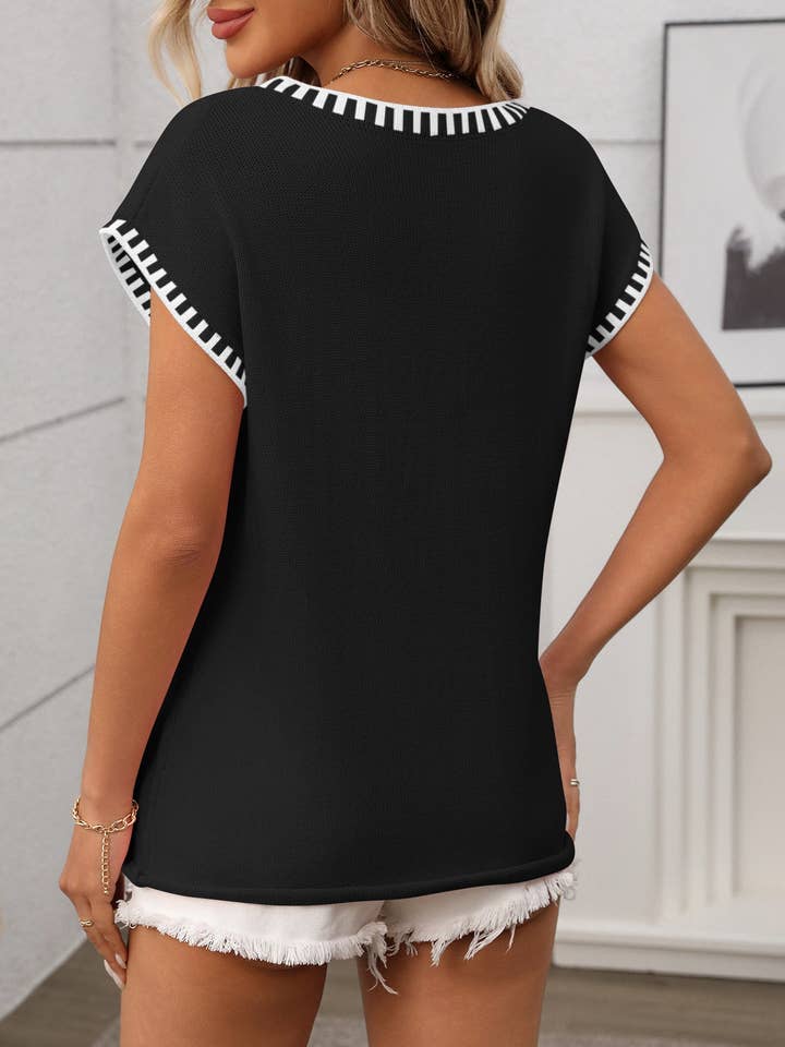Lovesoft - Wholesale Knit Top - Women's - 2025 Summer V-Neck Sleeveless Solid Knit Pullover