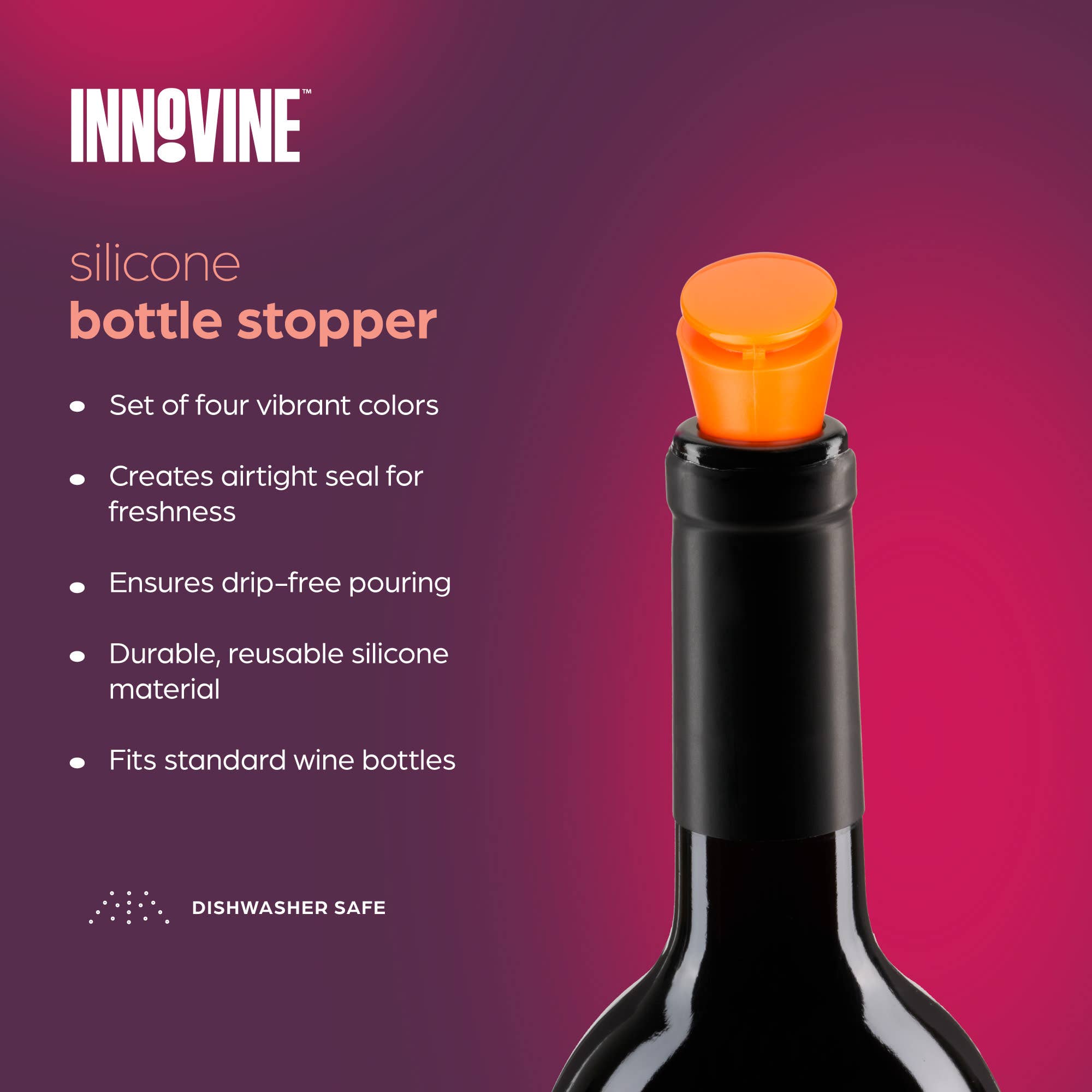 Innovine - Wholesale Wine Stopper - Silicone Bottle Stoppers Set of 43