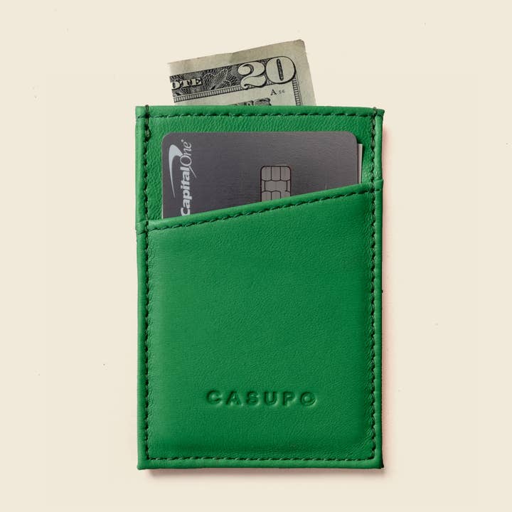 CASUPO - Vendita all'ingrosso Portafoglio - Unisex - Portafoglio Minimalista RFID - Porta Carte Sottile - Verde2