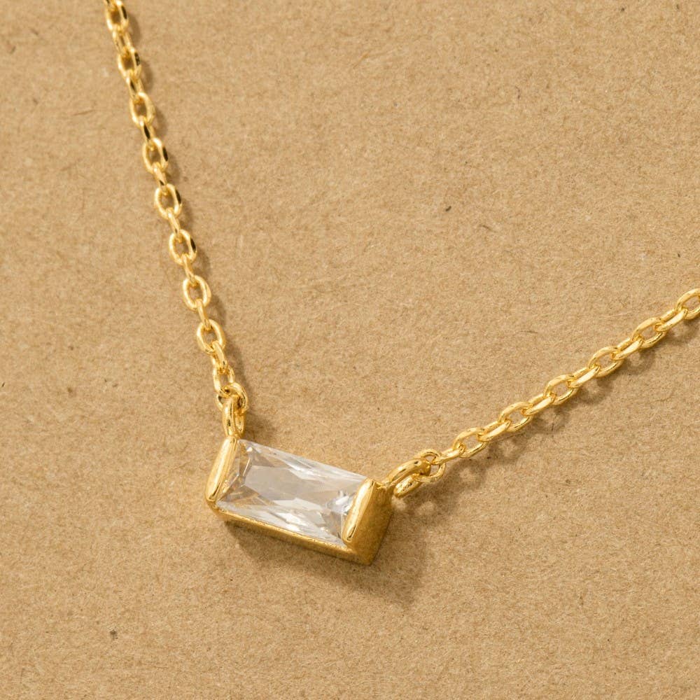 Fame Accessories - Wholesale Pendant/Charm Necklace - Mini Stud Rhinestone Pendant Necklace3