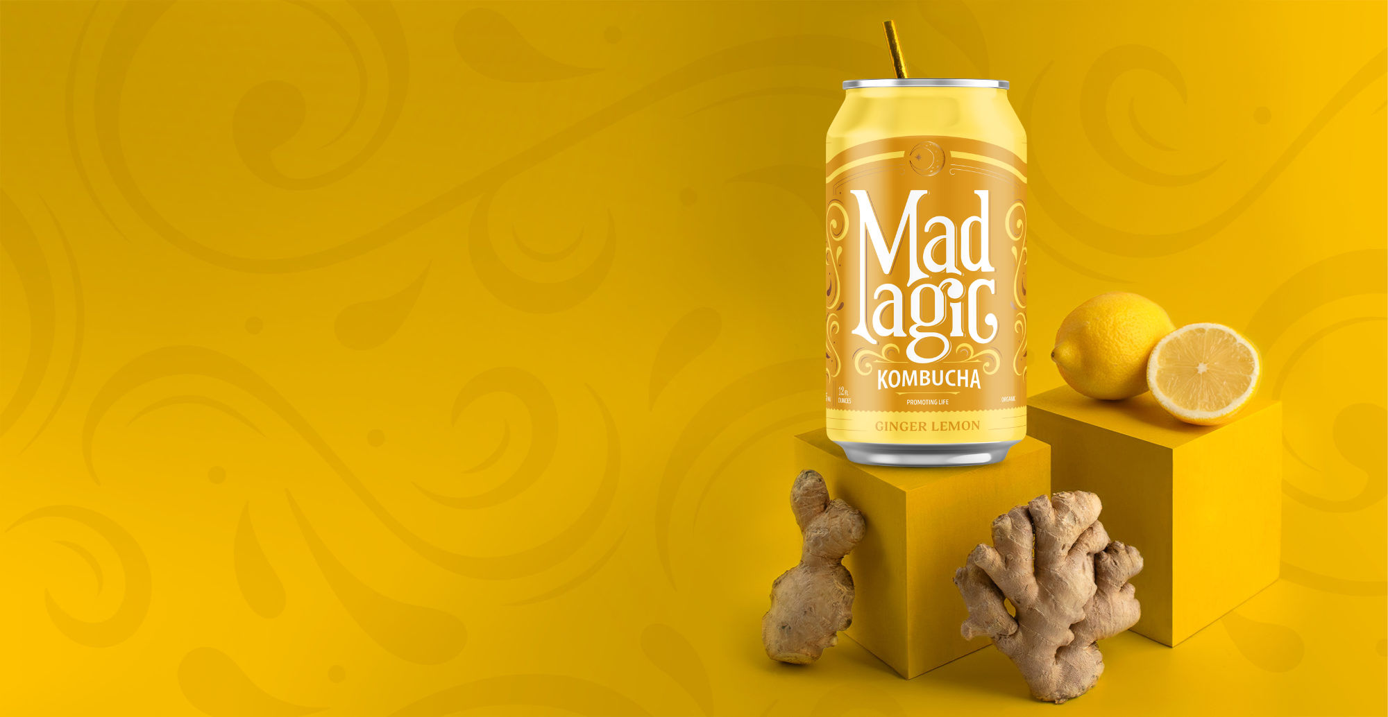 Mad Magic Kombucha - Wholesale Kombucha - Ginger Lemon Kombucha2